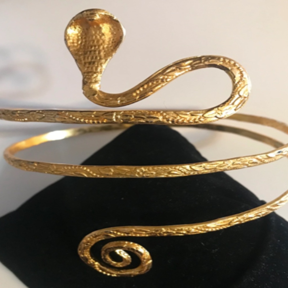 Gold Snake armband one size fits all
